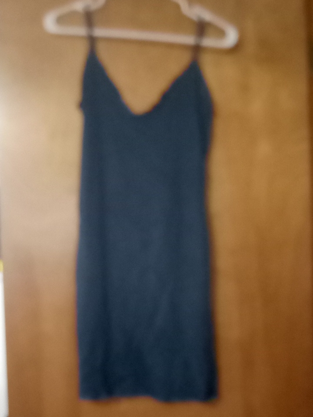 Classic Navy Slip - Women's Simple V-Neck